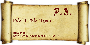 Pál Mályva névjegykártya