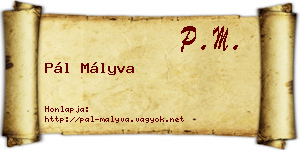Pál Mályva névjegykártya